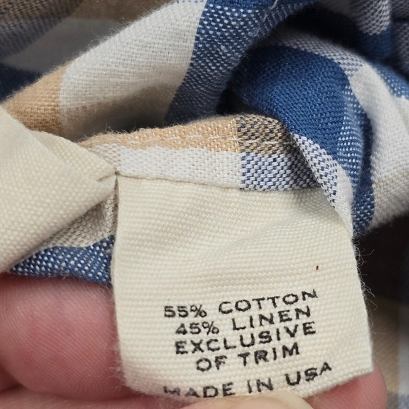Ball and Buck Scout Shirt Mens Large Blue Gingham Cotton Plaid Heritage USA - Picture 6 of 12